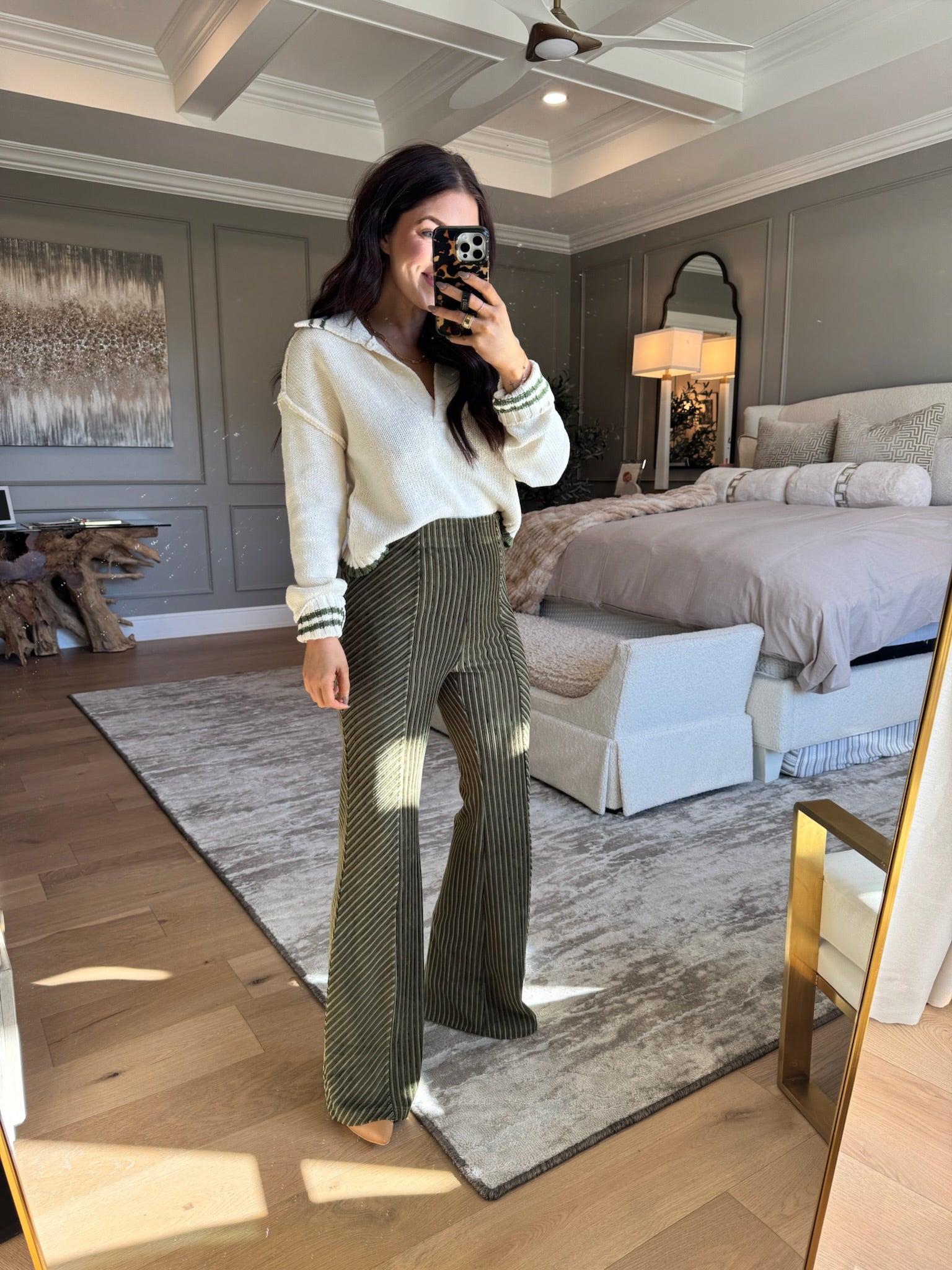 Mix It Up: Corduroy Flared Pants