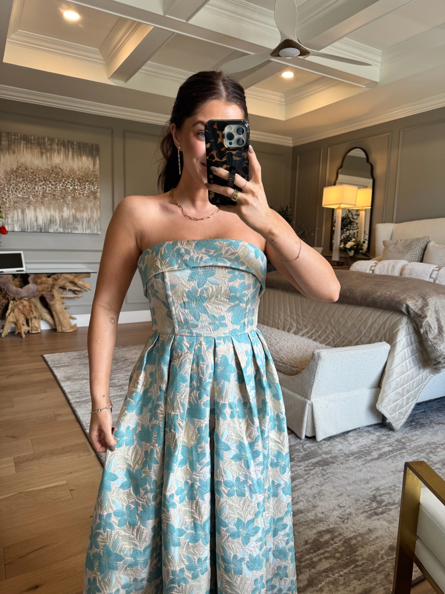 Josephine: Jacquard Tube Midi Dress