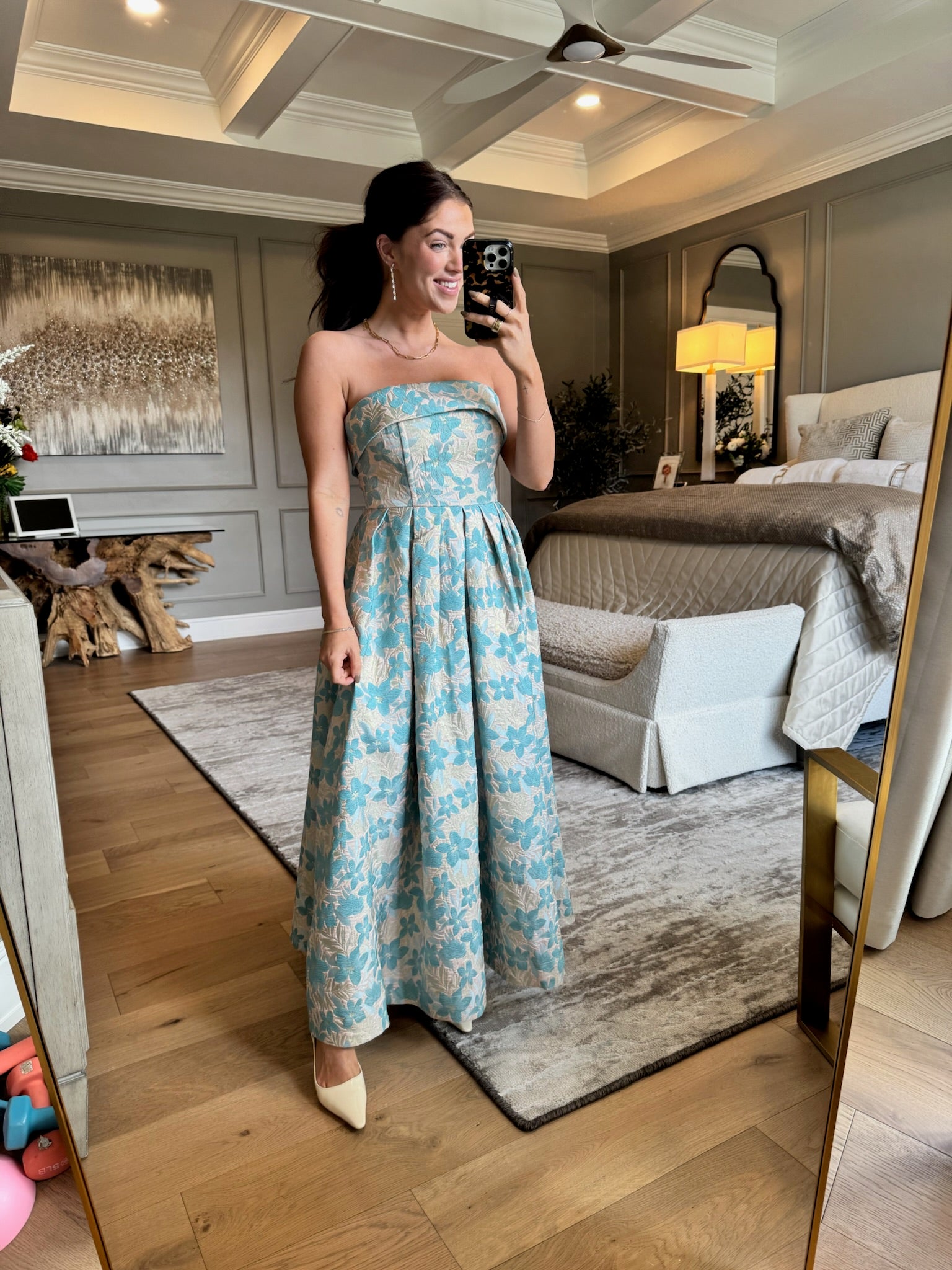 Josephine: Jacquard Tube Midi Dress
