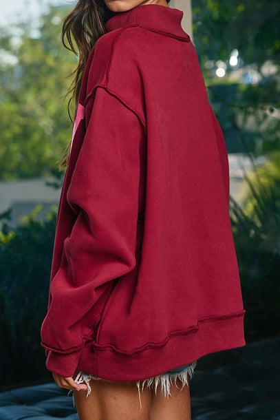 Dilly Dally Mock-neck Sweatshirt