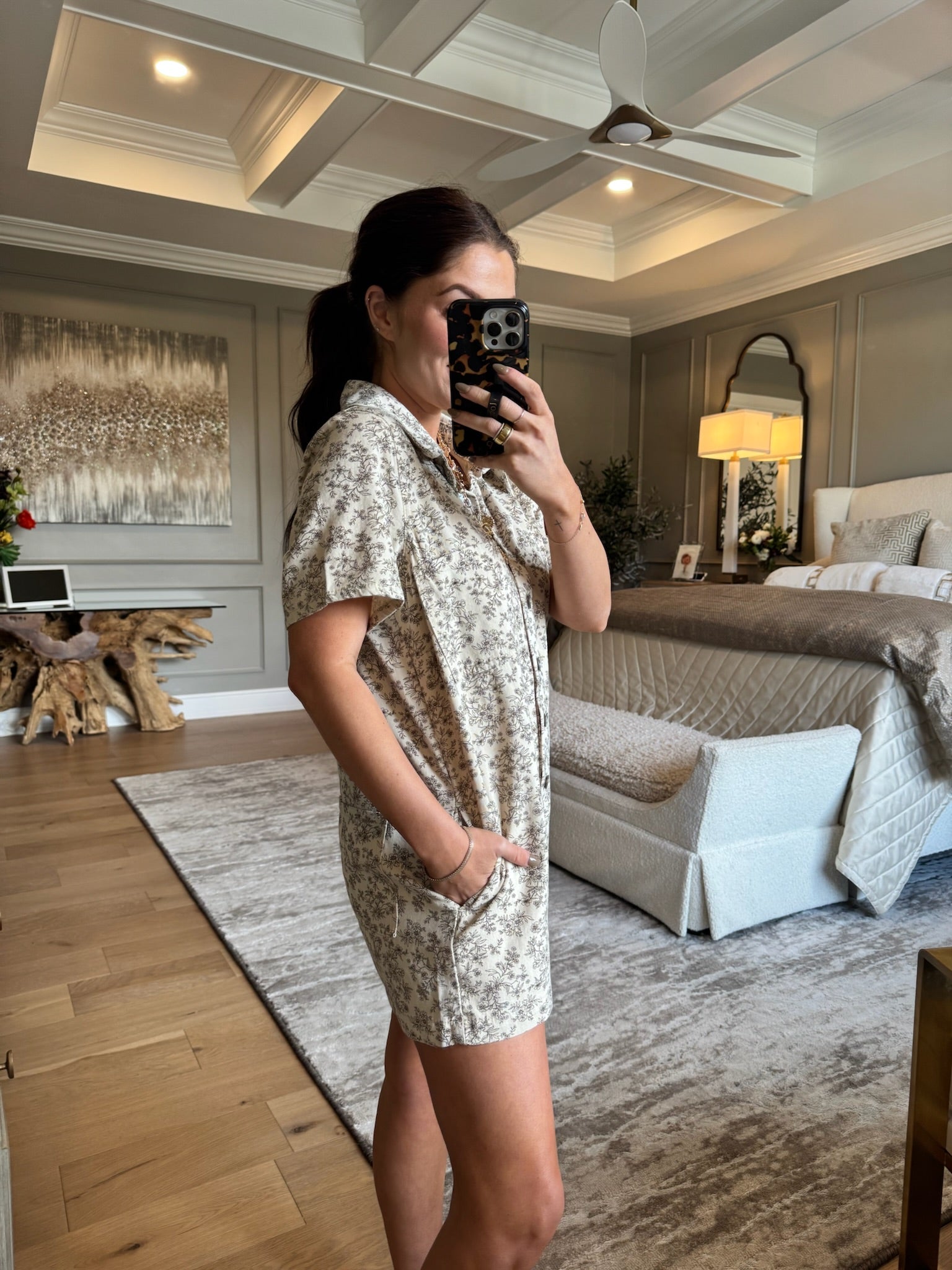 Lana: Floral Button-up Romper