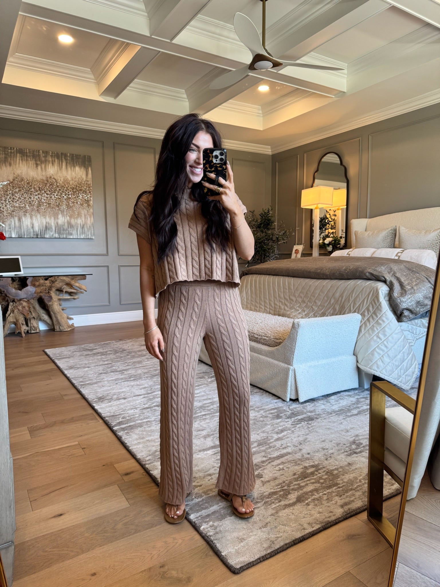 Cara: Cable Knit Sweater Set