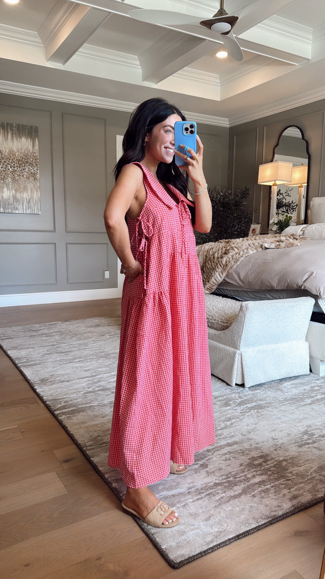 Ginny: Sleeveless Gingham Dress