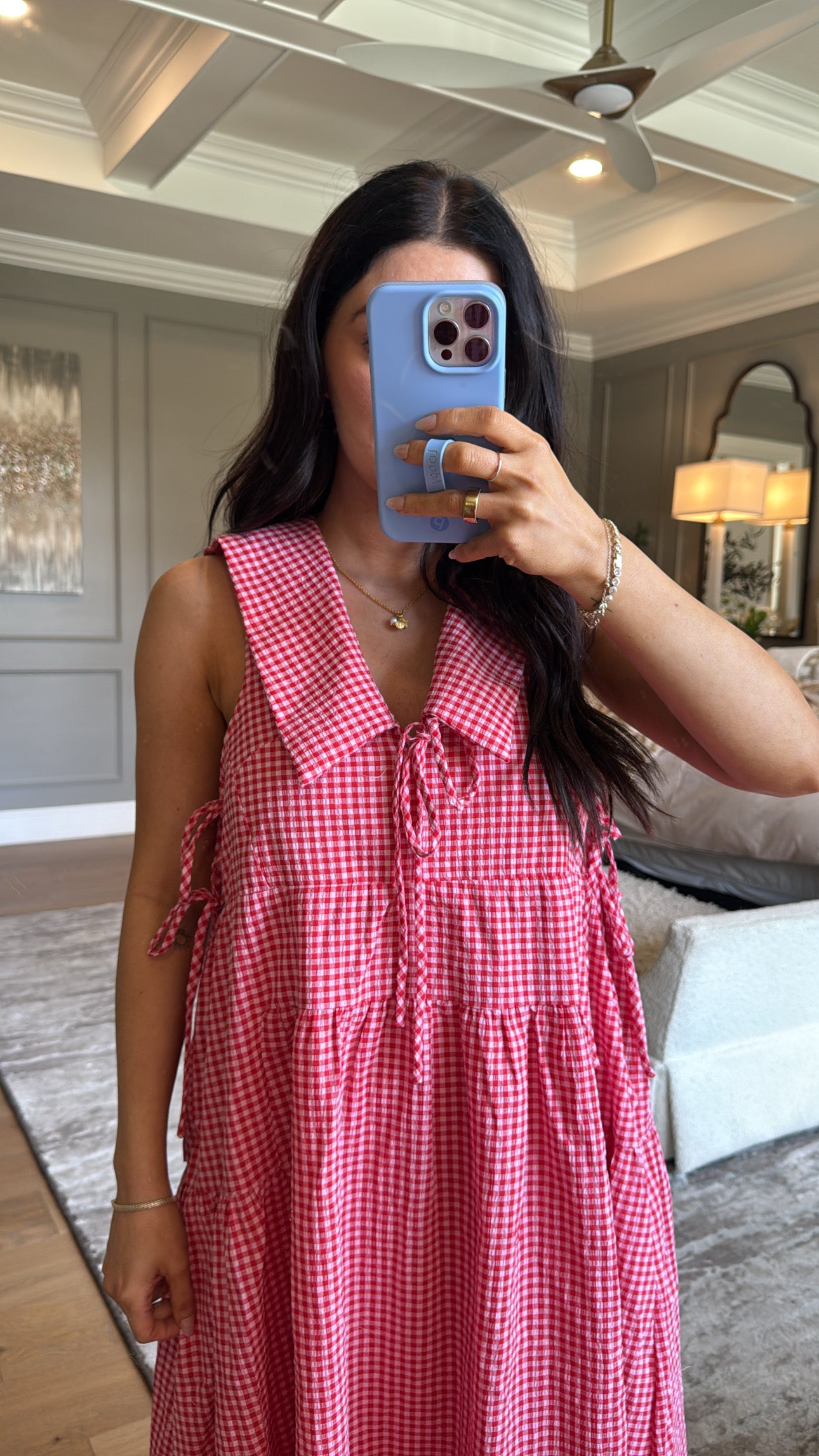 Ginny: Sleeveless Gingham Dress