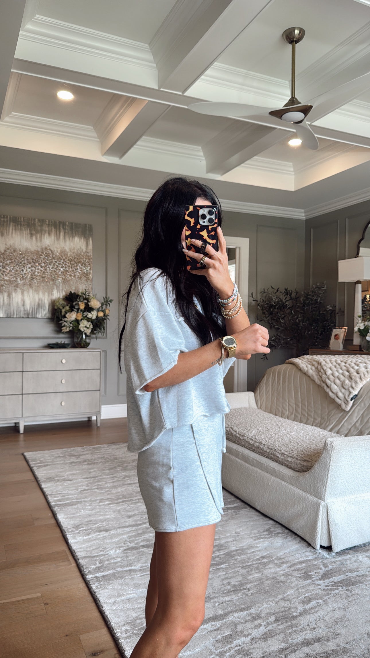 Lori: Cropped Tee & Front Tie Skort Set