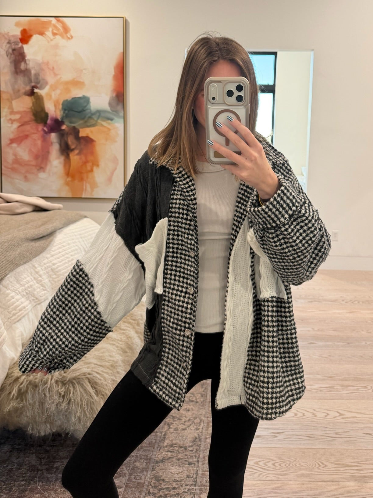 Polly: Color Block Quilted Jacket