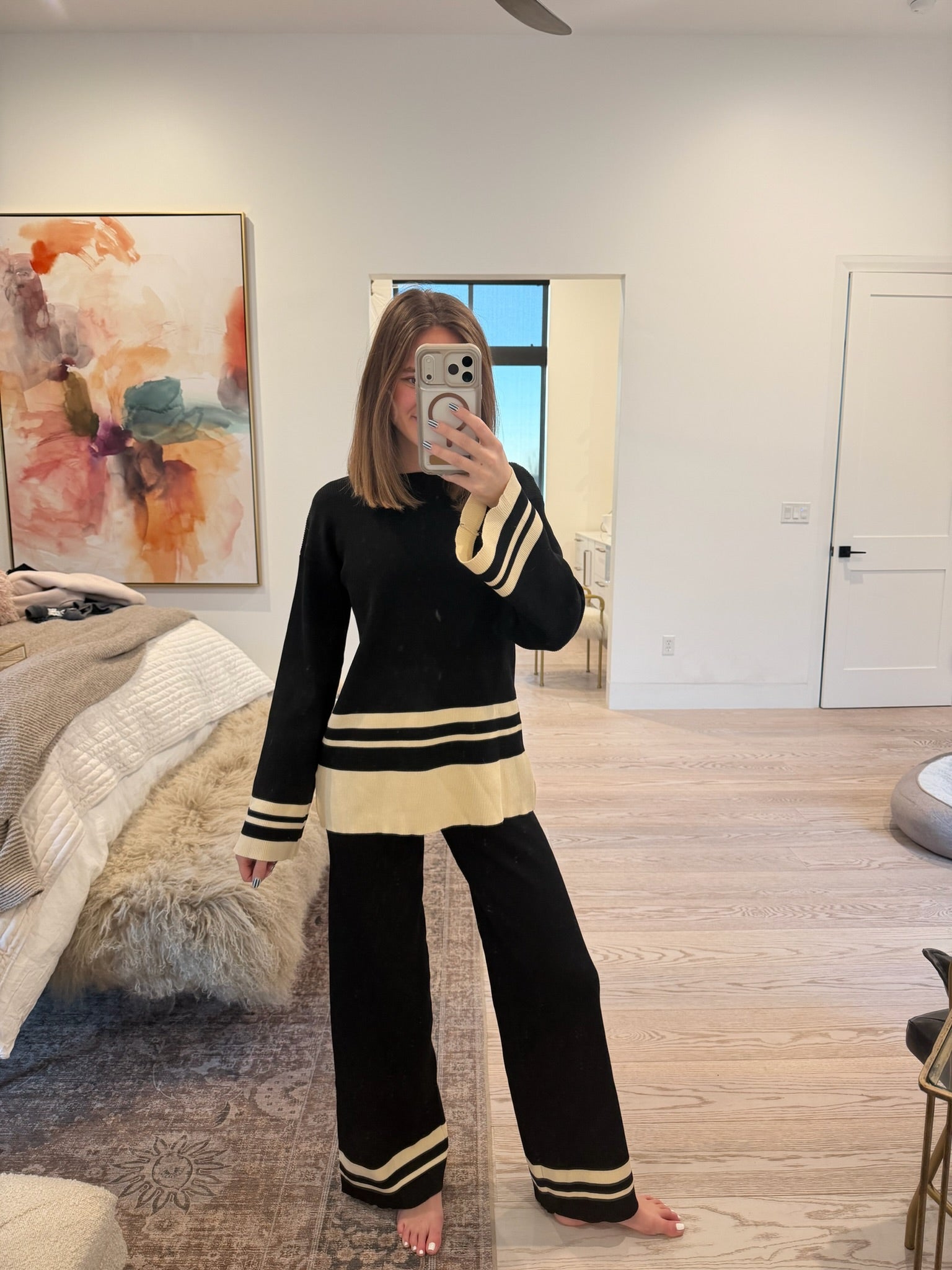 Breann: Bold Striped Knit Set