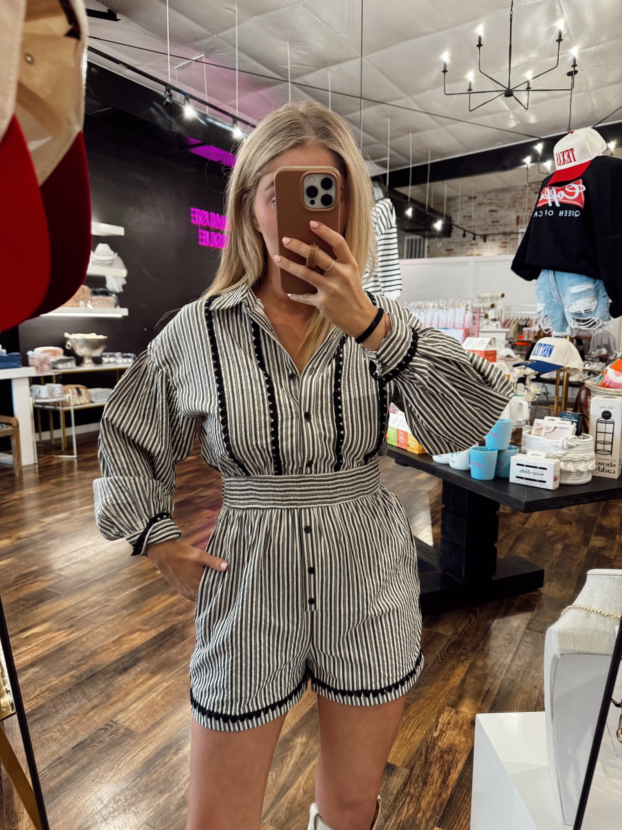 Maggie Striped Romper