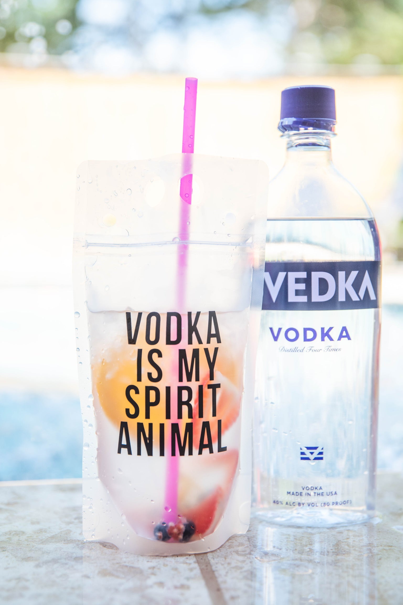 Vodka is my Spirit Animal - Drink Pouch