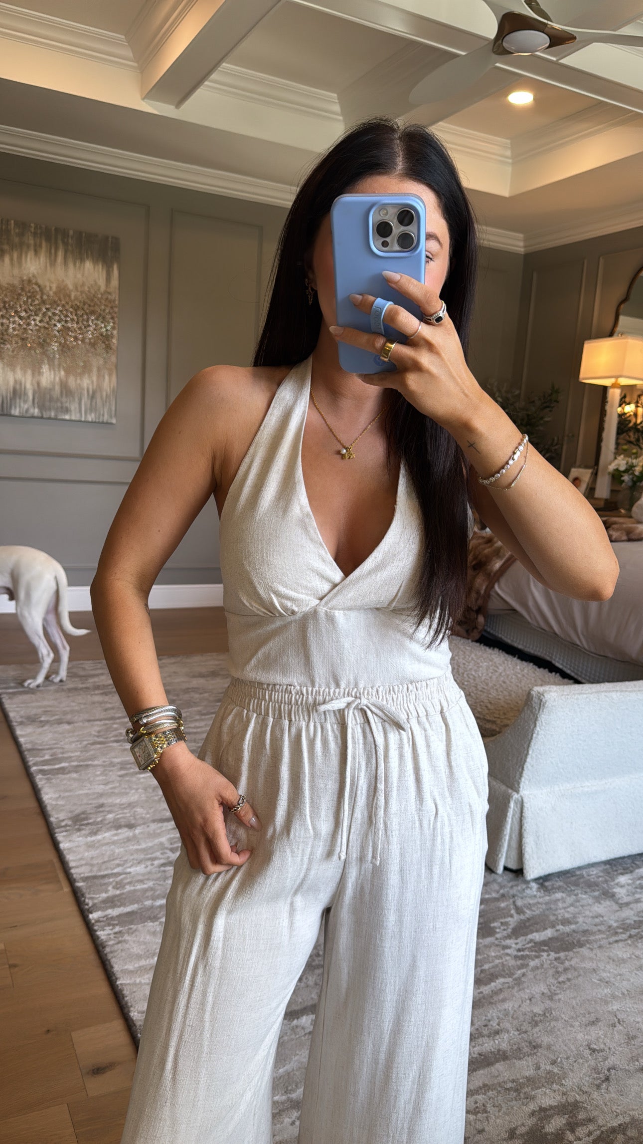 Nita: Linen Curved Hem Set