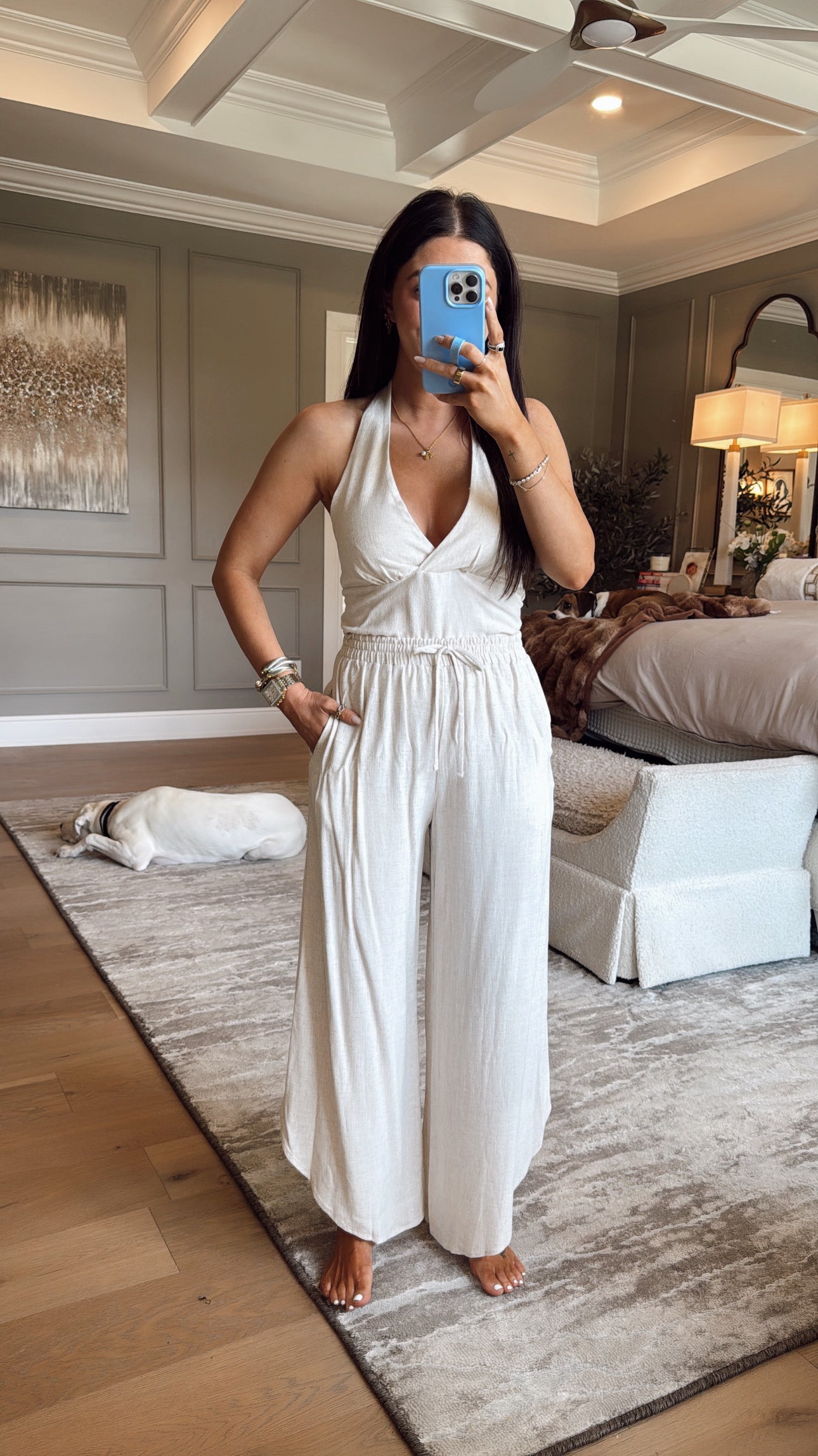 Nita: Linen Curved Hem Set