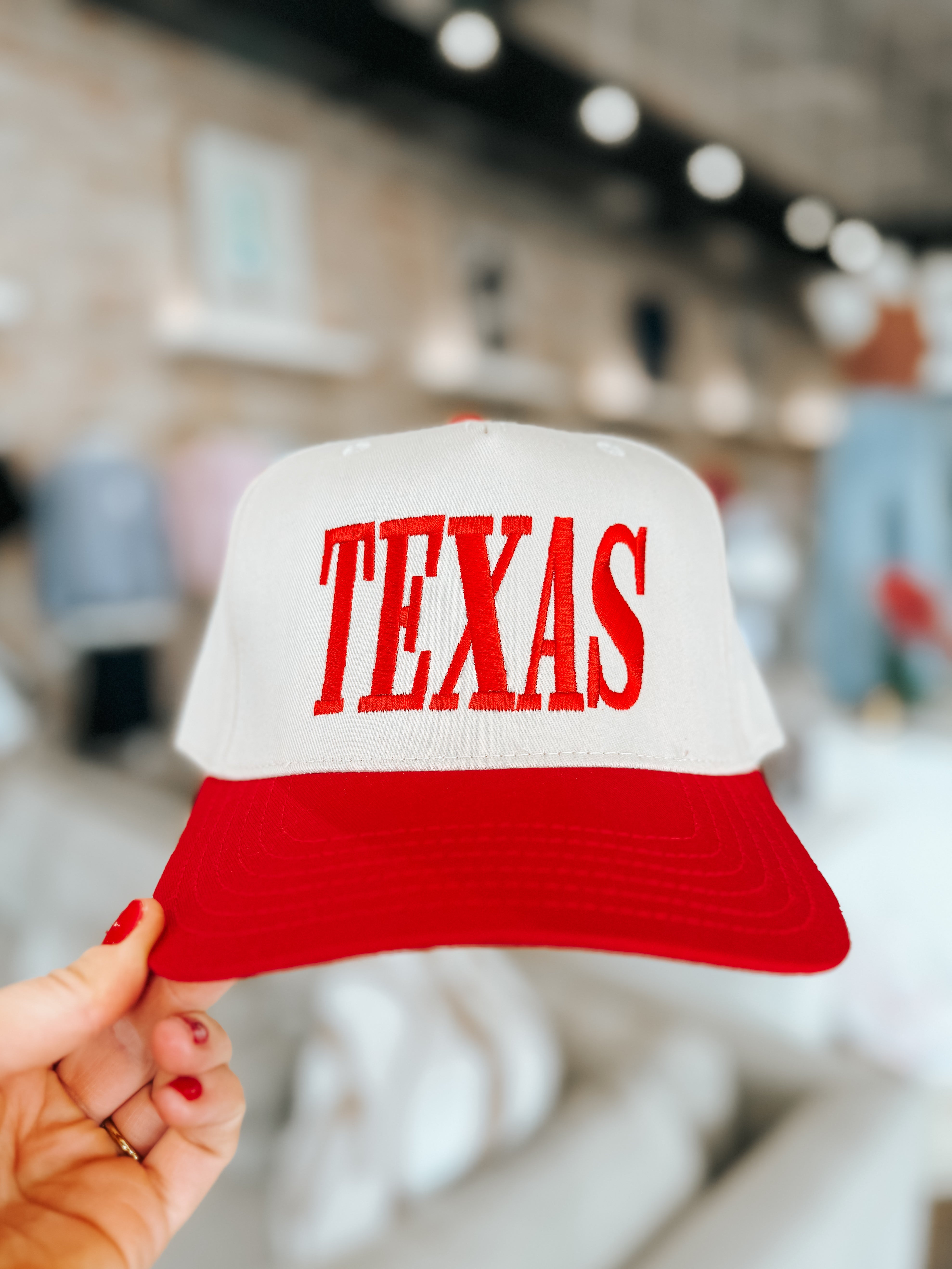 Vintage Texas Trucker Hat Red/Cream