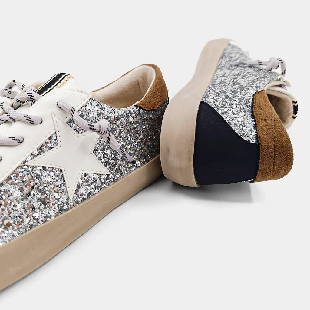 ShuShop: Paula Silver Sparkle Shoe KIDS