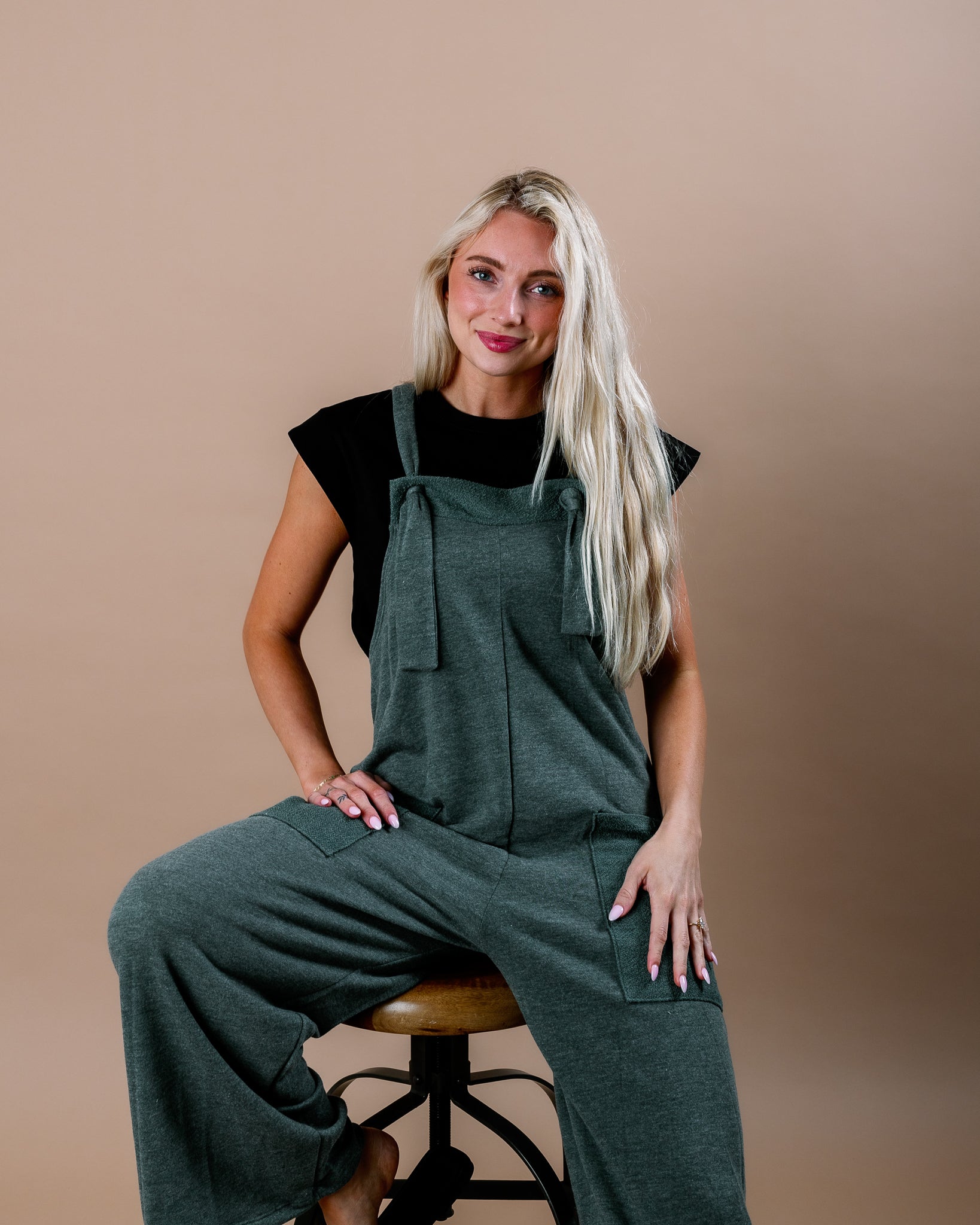 Adjustable Straps Jumpsuit With Pockets