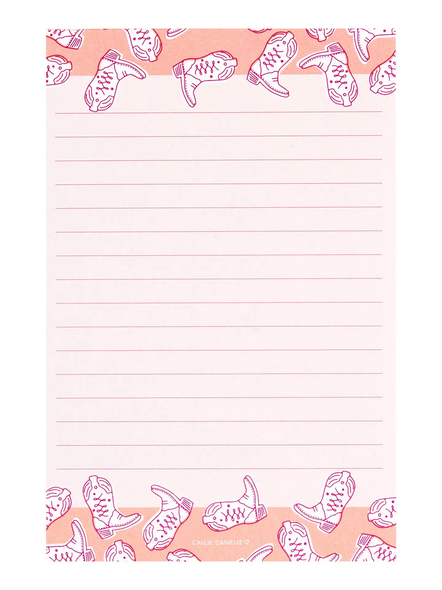 Cowgirl Boot Notepad